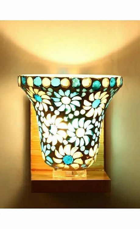 1 Warm White Mosaic glass wall light, For Home, 220