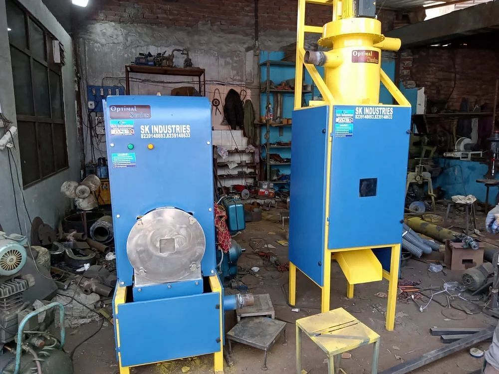 10 HP Automatic Spices Grinding Plant, 100 kg/hr, Blower Pulverizer