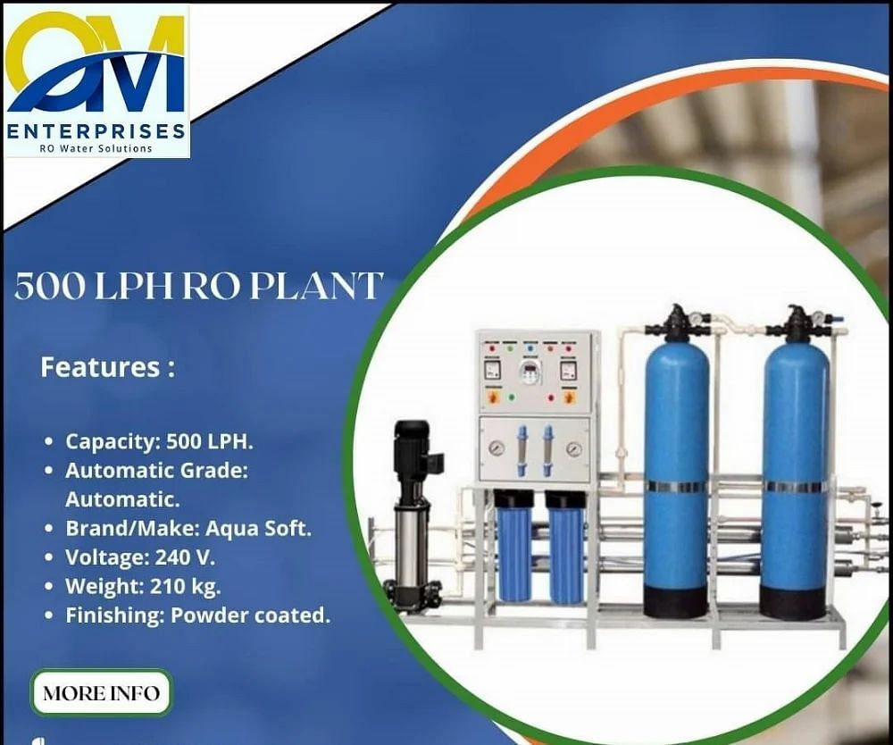 1000 LPH Reverse Osmosis Plant, FRP