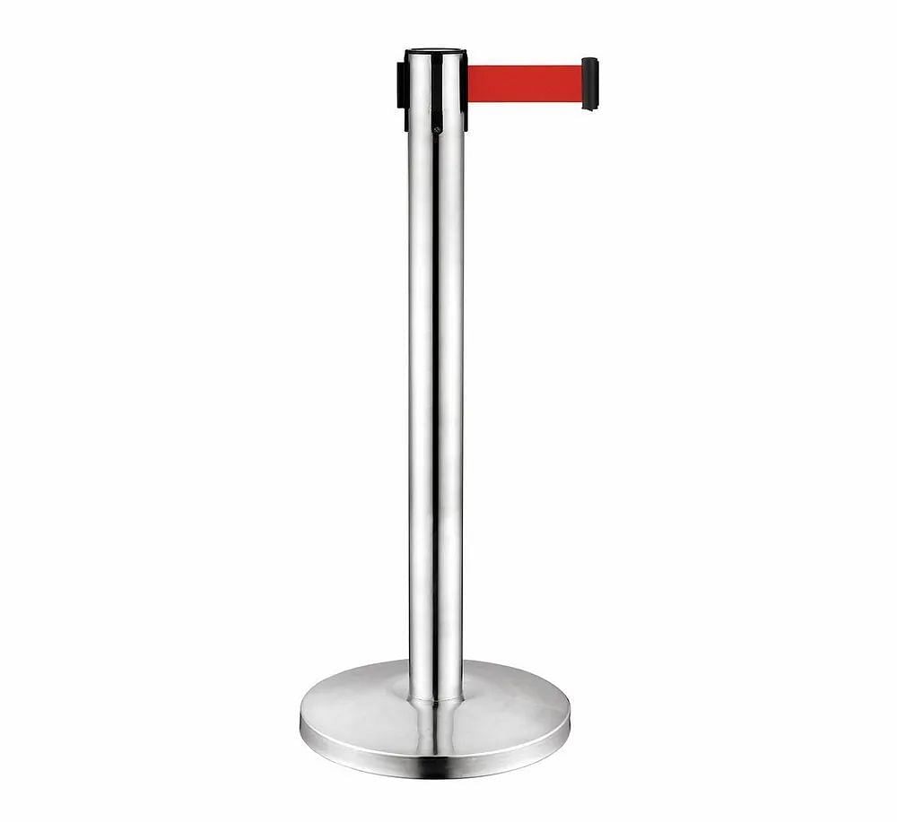 1000mm Stainless Steel Queue Manager, For Bank