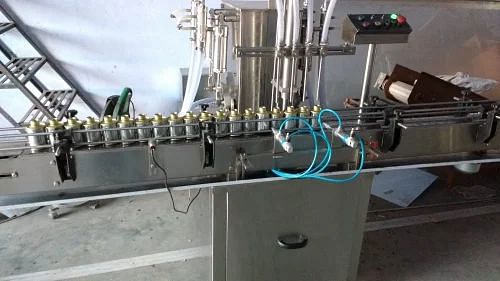 100ml To 1000ml. Mechanical Fully Automatic Oil Filling Machine, 220v Single Phase, Capacity: 20BPM