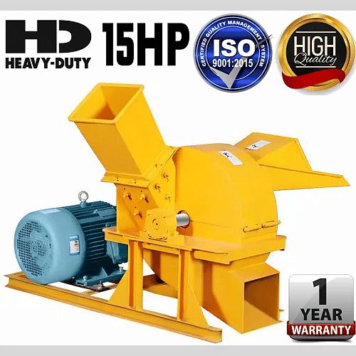 11kw Cast Iron Wood Branch Stalk Straw Crusher Hammer Mill Shredder Machine, 420mm, Capacity: 800kg/H