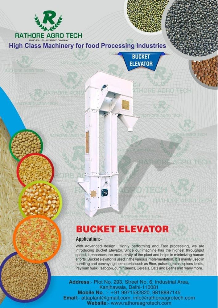 2-5 HP Stainless Steel S S Bucket Elevator, For Industrial, Capacity: 4-35 TPH