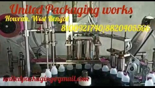 2 Head Filling Cum Foil Sealing Machine, Packaging Type: Bottle