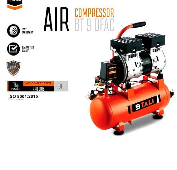 2 HP Oil Free Portable Compressor BTALI, Model Name/Number: Bt 9 Ofac