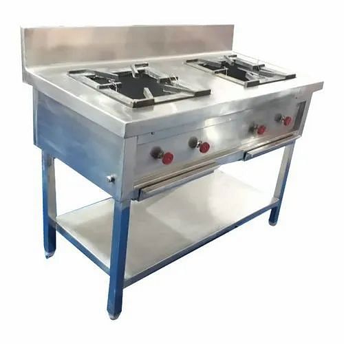 2 LPG Commercial Two Burner Cooking Range, For Hotel