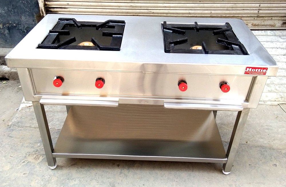 2 LPG Hottie Two Burner Indian Cooking Range, For Commercial