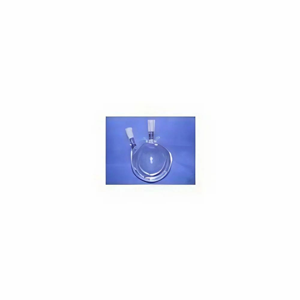 2 Neck Circular Flask Round Bottom, Capacity: 1 Ltr, Packaging Type: Corrugated Box