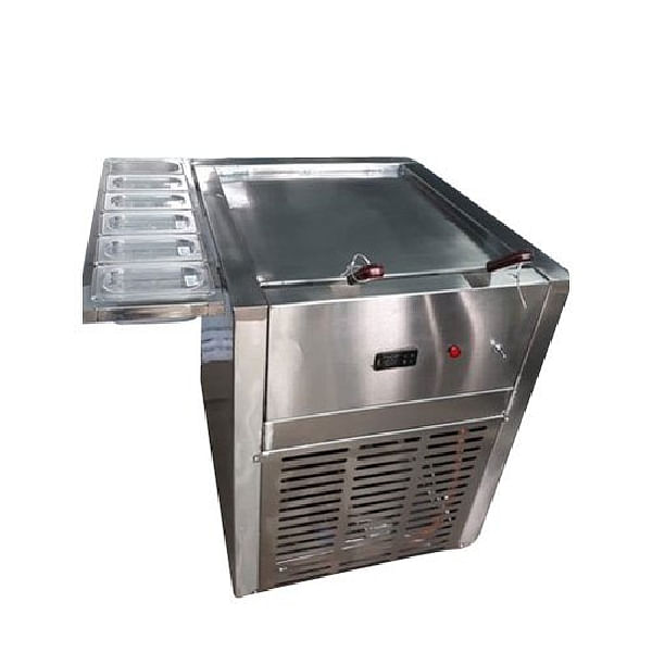 Stainless Stell Single Pan Ice Cream Machine