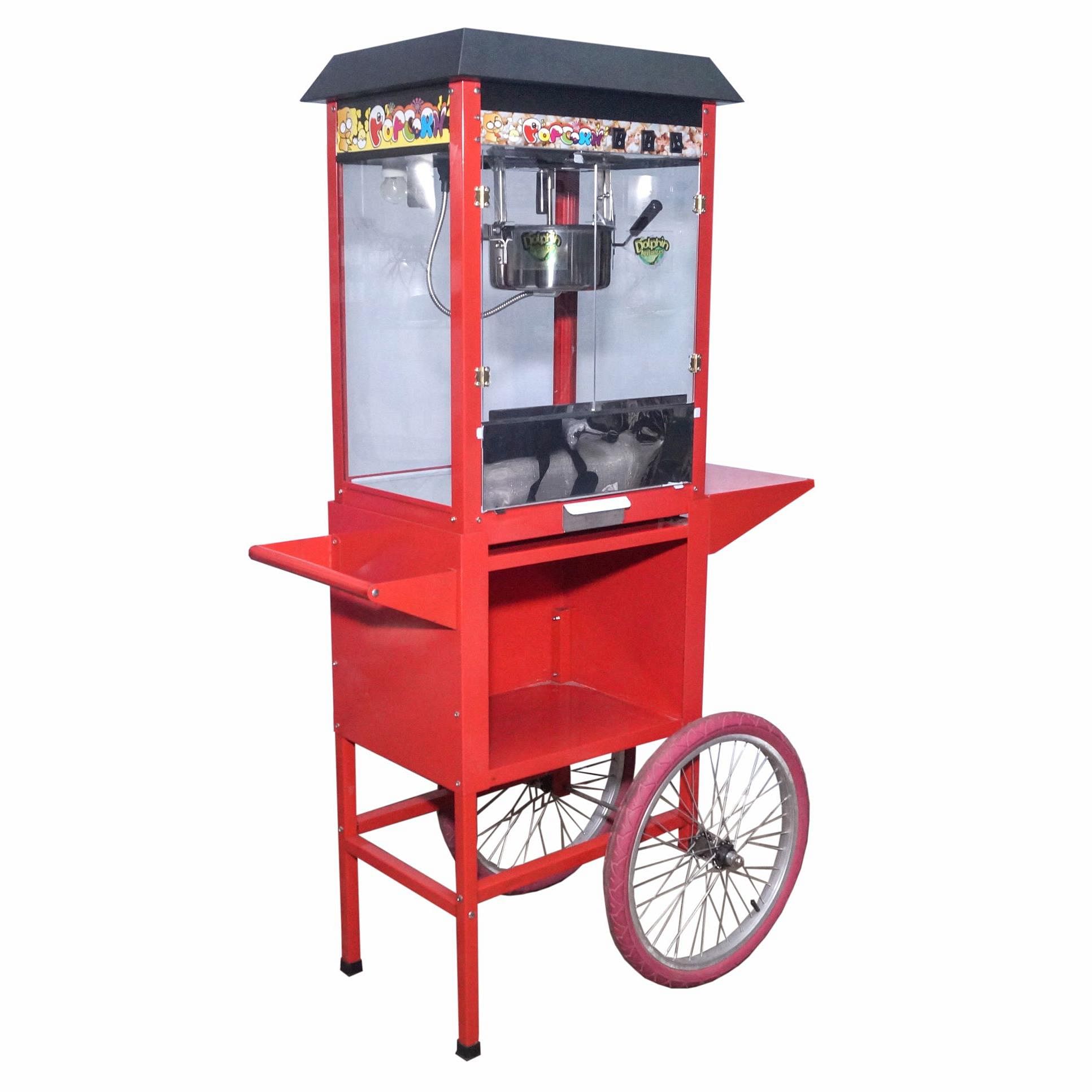 Popcorn Machine Cart, Electric Popcorn Making Machine