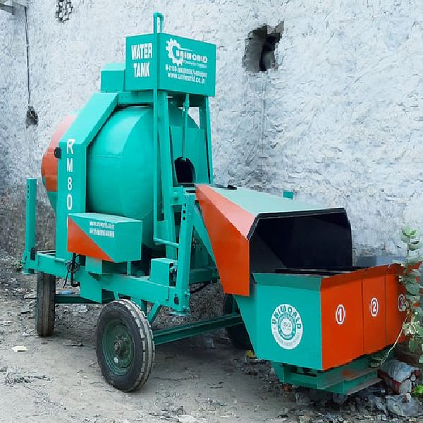 Diesel Engine RM800E Reverse Drum Mixer, For Construction