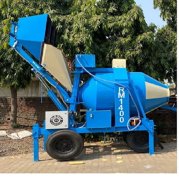 Electric Engine Reverse Drum Mixer RM 1400, For Used To Mix Concrete, Drum Capacity: 1200