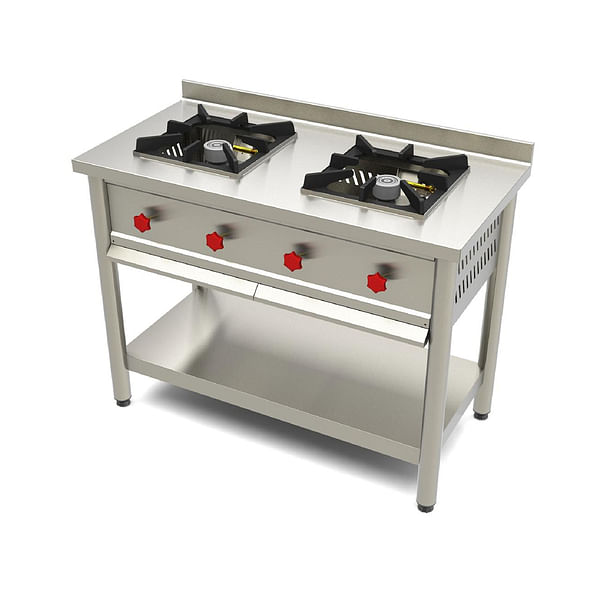 Stainless Steel Two Burner Gas Stove