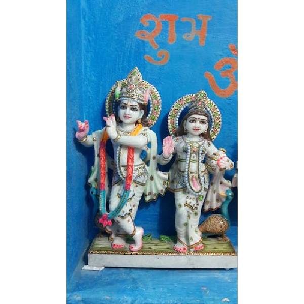 Radha Krishna Marble Statue