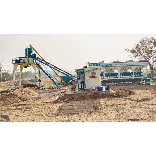 Stationary Concrete Batching Plant – Pan Mixer 45 m³/h