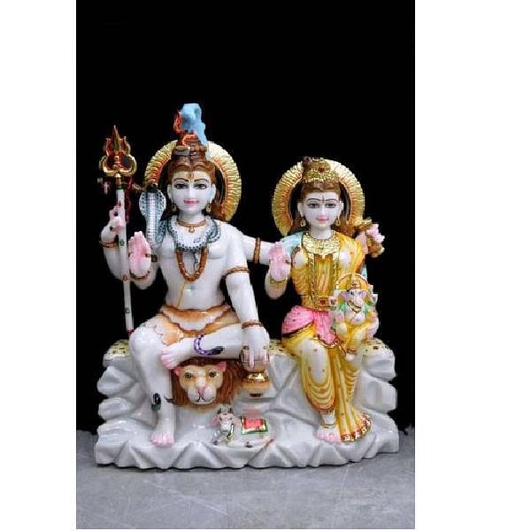 Marble Shiv Parivar Statue