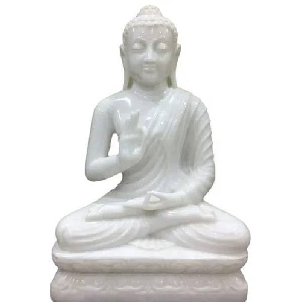 White Budhha Marble Statue