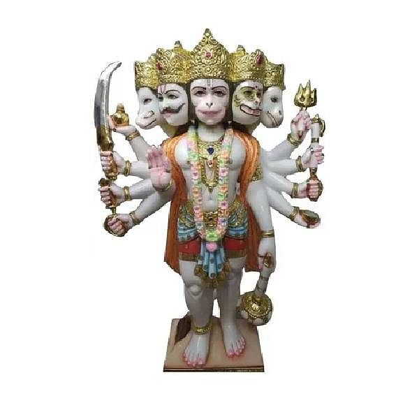 Panchmukhi Hanuman Marble Statue