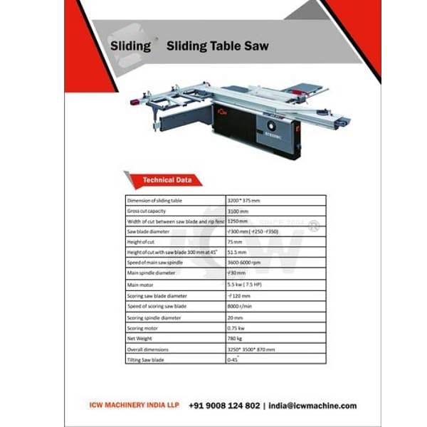 Precision Sliding Table Panel Saw