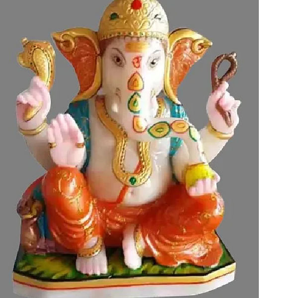 Multicolor Marble Ganesh Statue