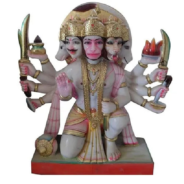 Marble Panchmukhi Hanuman Statue