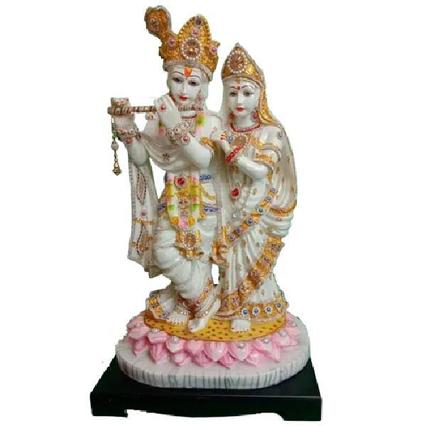 Marble Radha Krishna Statue