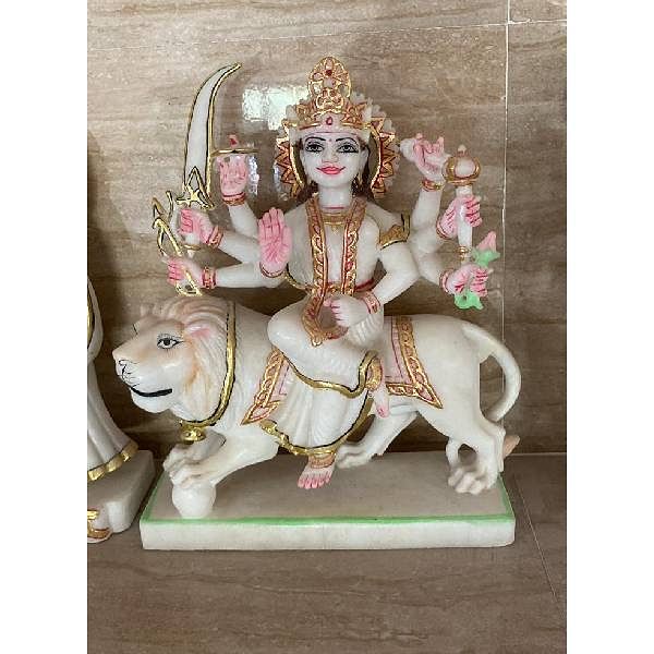 3 Feet Marble God Maa Sherawali Statue