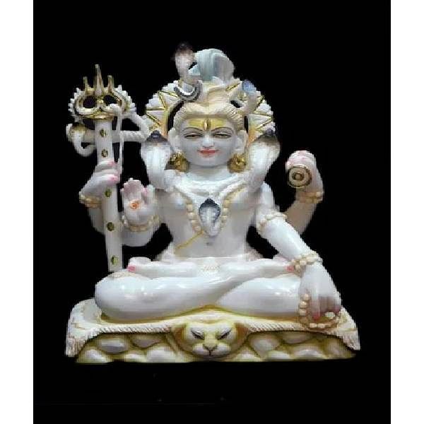 White Marble Lord Shiva Statue