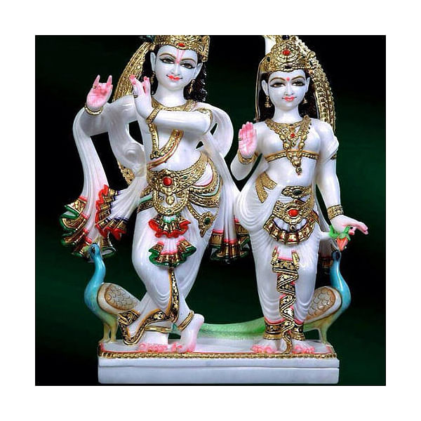 white marble radha krishan idol