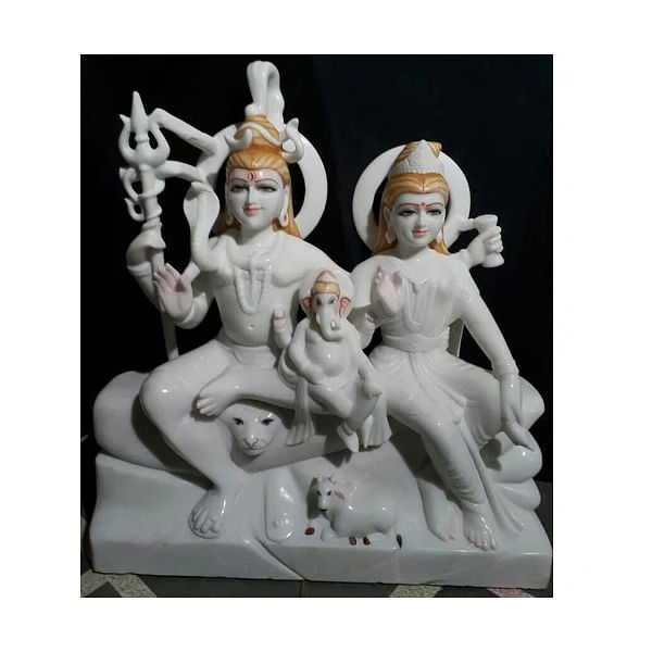 marble statue of shiv family