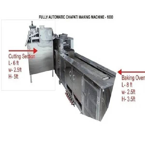 Automatic L Type Roti Chapati Making Machine