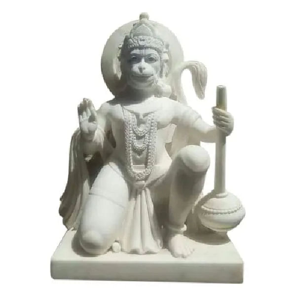 White Marble Hanuman Statue