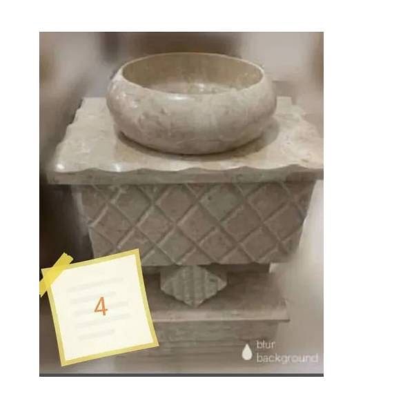 Round Marble Stone Wash Basin