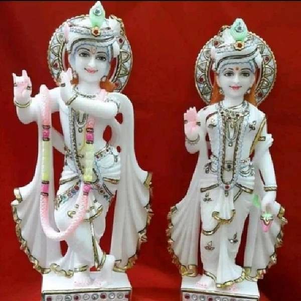 Marble Radha Krishna Statue