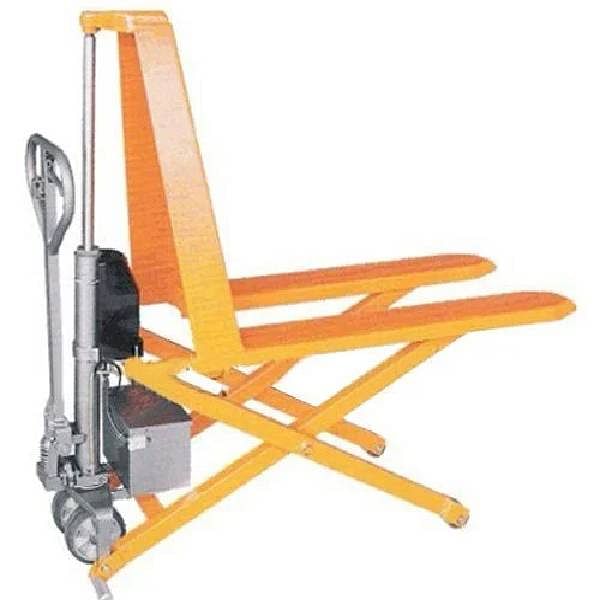 Semi electric high lift scissor pallet truck