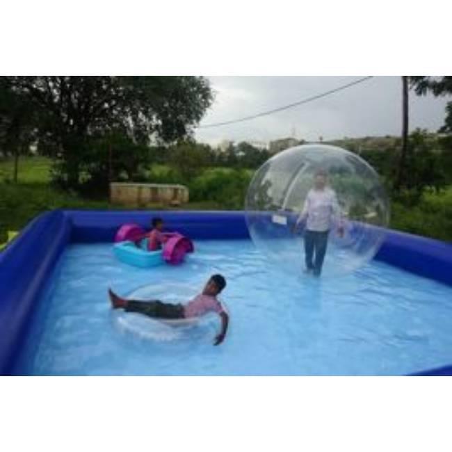 3 Feet H Multicolor Inflatable Swimming Pool, For Amusement Park, 30x30 Feet