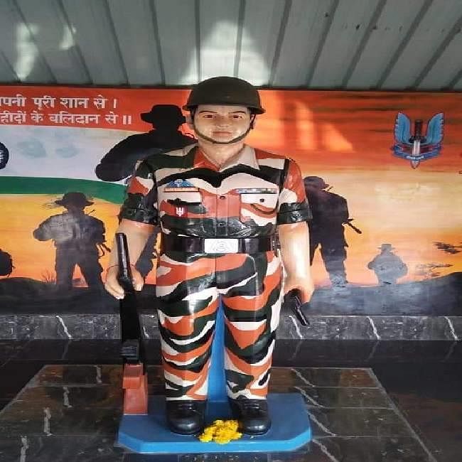 Marble Fauji Statue