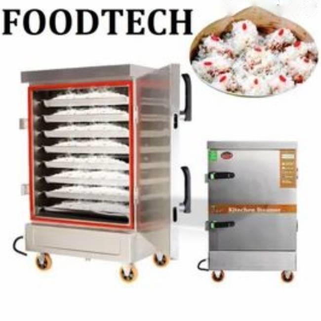 Foodtech Stainless Steel Commercial Rice Steamer, Capacity: 12tray, Size: 70*55*150cm