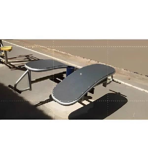 Mild Steel Black Outdoor Gym Sit Up Board