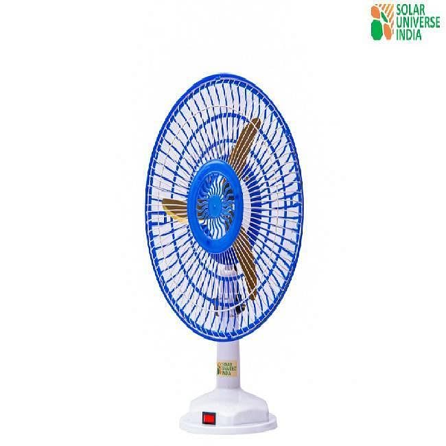 DC 12V Table Fan for Home Lighting & DC Solar System - 12 Inch, Plastic