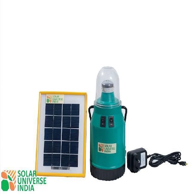 Solar UFO Type 360 Degrees LED Lantern with USB Mobile Charger, Inbuilt Lithium Battery & External Solar Panel