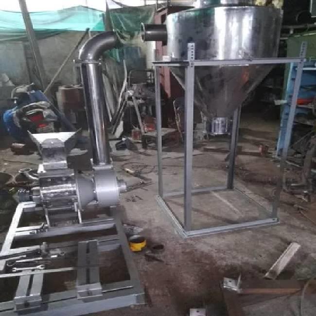 Semi-Automatic 25 HP Organic Masala Processing Plant, 100-200 kg/hr, Blower Pulverizer