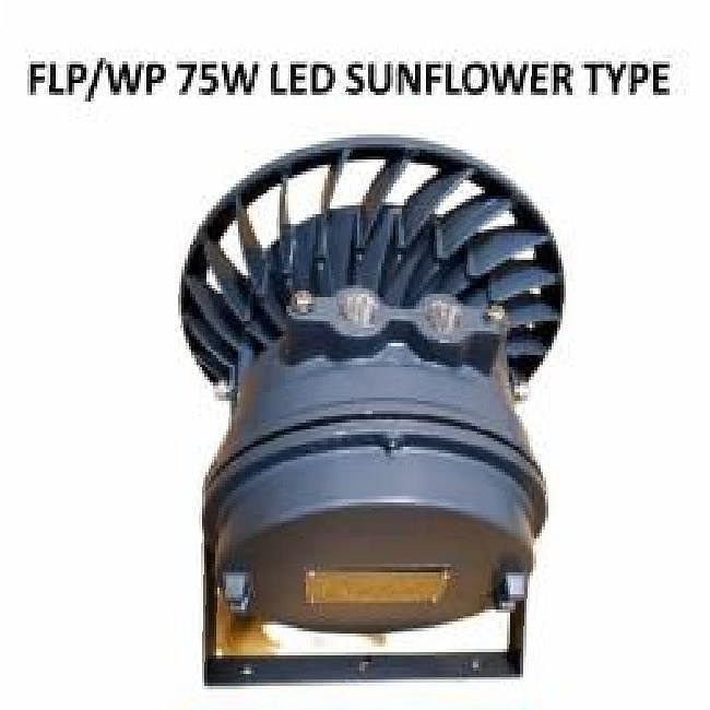 Aluminium Cool White 75W FLAMEPROOF LED SUNFLOWER TYPE LIGHT FITTINGS