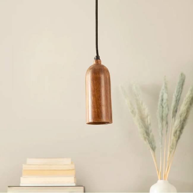 Cedar Teak Wood Pendant Light