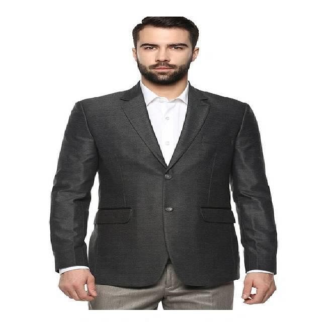 Slim Fit Single-Breasted Blazer with Notched Lapel