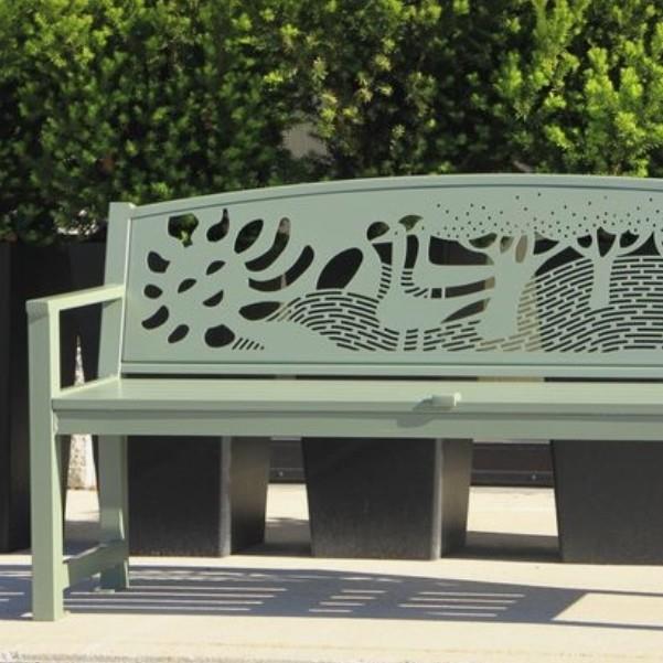 park bench, stools, home iron decor items