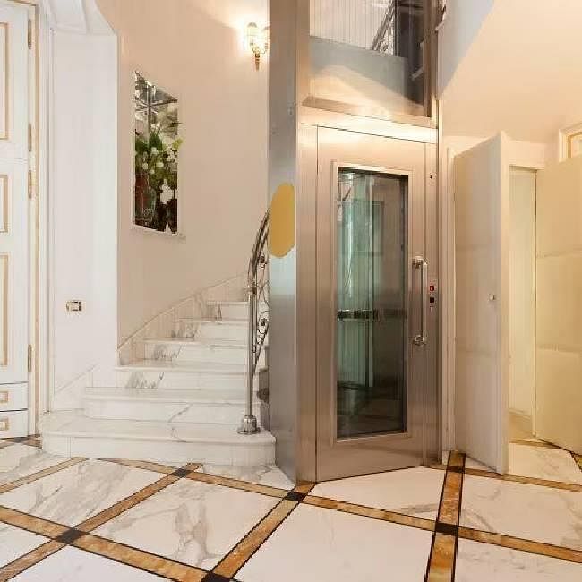 Silver Stainless Steel Home Elevator