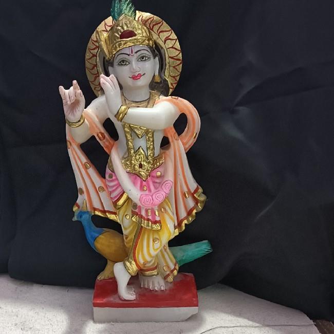 krishna marble statue