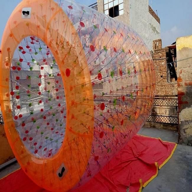 PVC Water Roller Zorbing Ball, Capacity: 4 Person