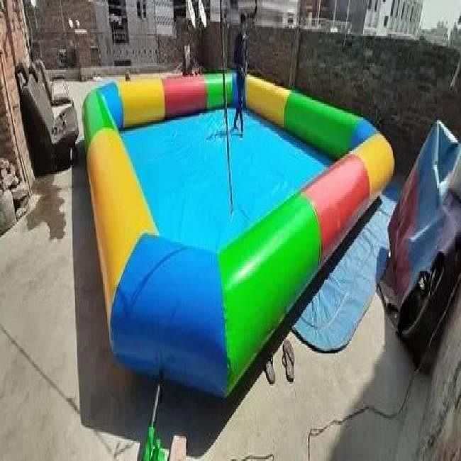 2 Feet Multicolor Inflatable Water Pool, For Amusement Park, 15x15 Feet